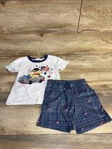 Stars & Stripes 2pc USA Shirt & Shorts White sz 3T