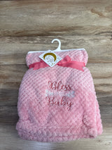 NEW Little & Loved Plush Baby Blanket Pink