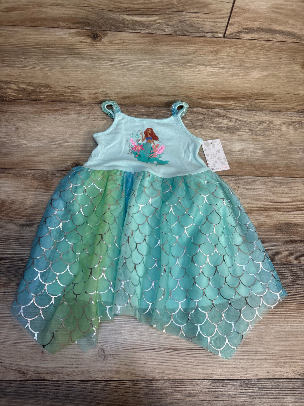 NEW Jumping Beans x Disney The Little Mermaid Asymmetrical Hem Tutu Dress Mint sz 18m