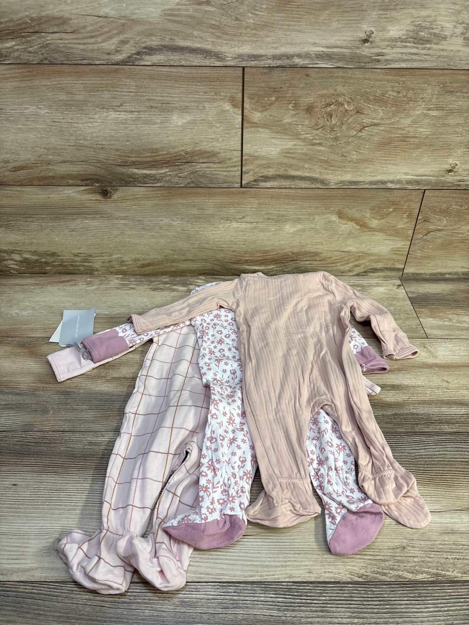 NEW Cloud Island 3pk Floral Sleepers Pink sz 0-3m