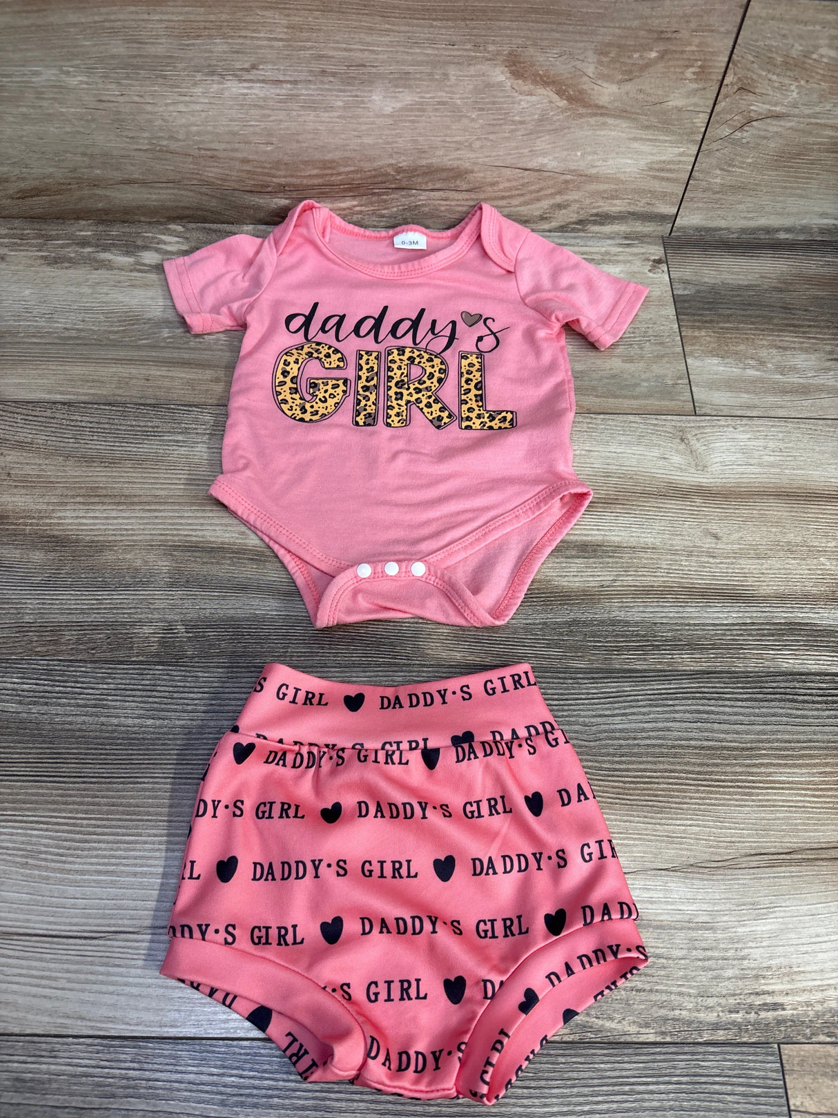 Daddy's Girl Bodysuit & Pants Set Pink sz 0-3m