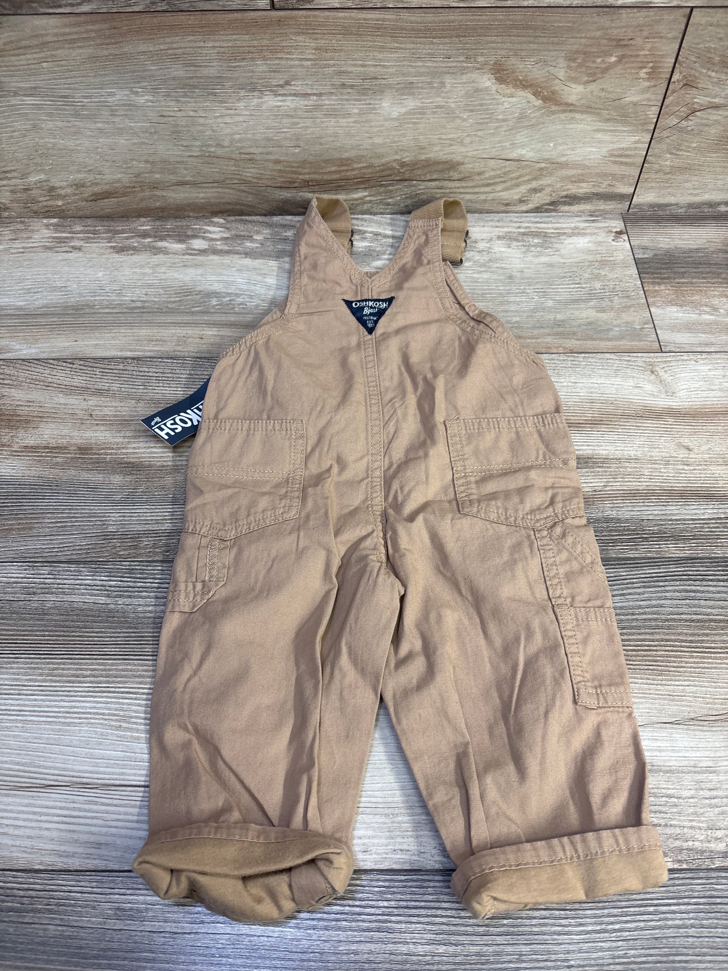 NEW OshKosh Overalls Tan sz 12m