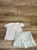 Tommy Bahama 2pc Polo Shirt & Seersucker Shorts White sz 5T