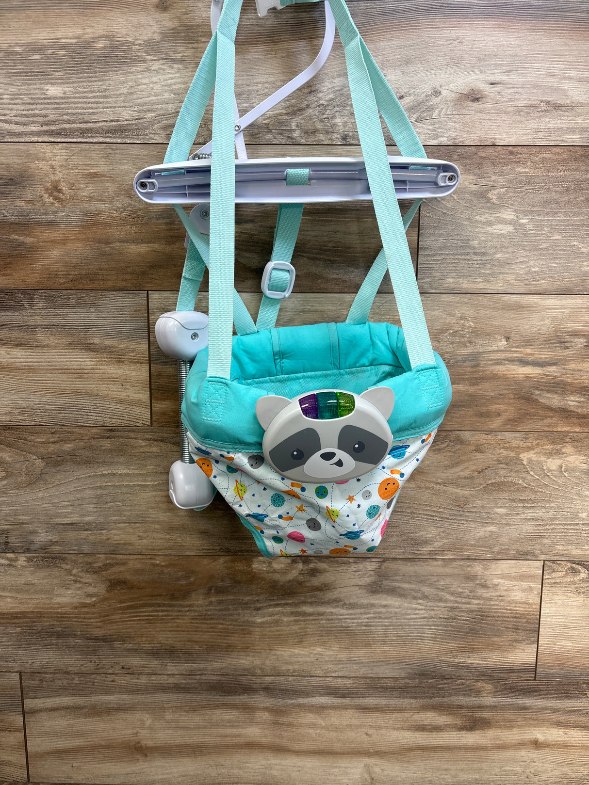 Infantino 2-in-1 Up and Away Music and Lights Doorway Jumper, Racoon