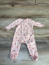 Nordstrom Strawberry Print Sleeper Pink sz 3m