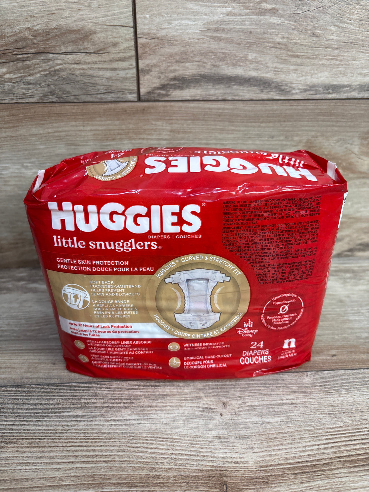 NEW Huggies Little Snugglers Diapers Size NB 24ct.
