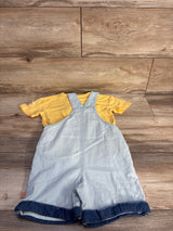 Disney Pixar Toy Story 2pc Shirt & Chambray Overalls Set Yellow sz 4T