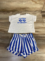 Cat & Jack 2pc Future So Bright Shirt & Shorts Set White sz 0-3m