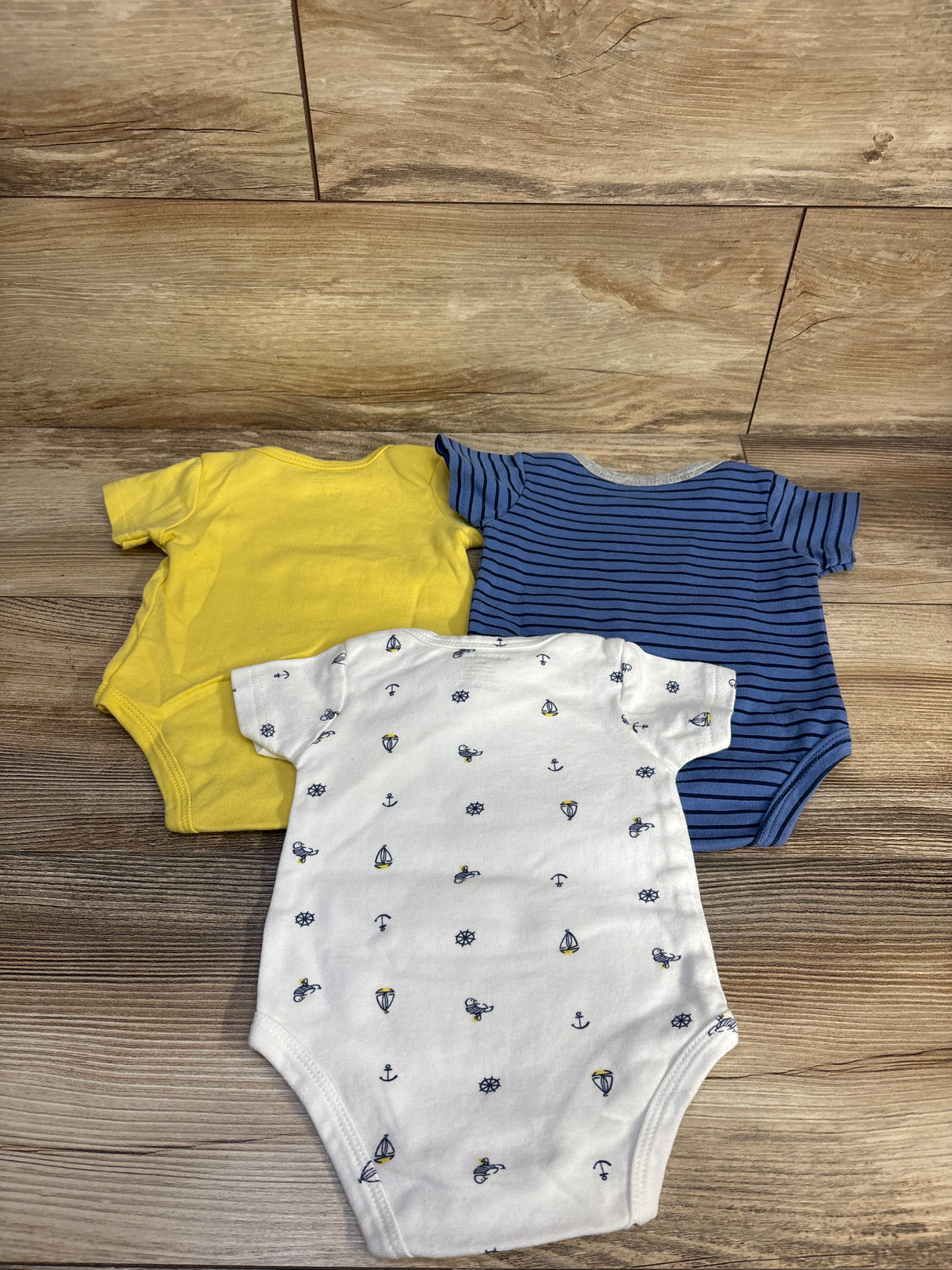 Kiddiezoon 3pk Bodysuit Set Yellow sz 6m