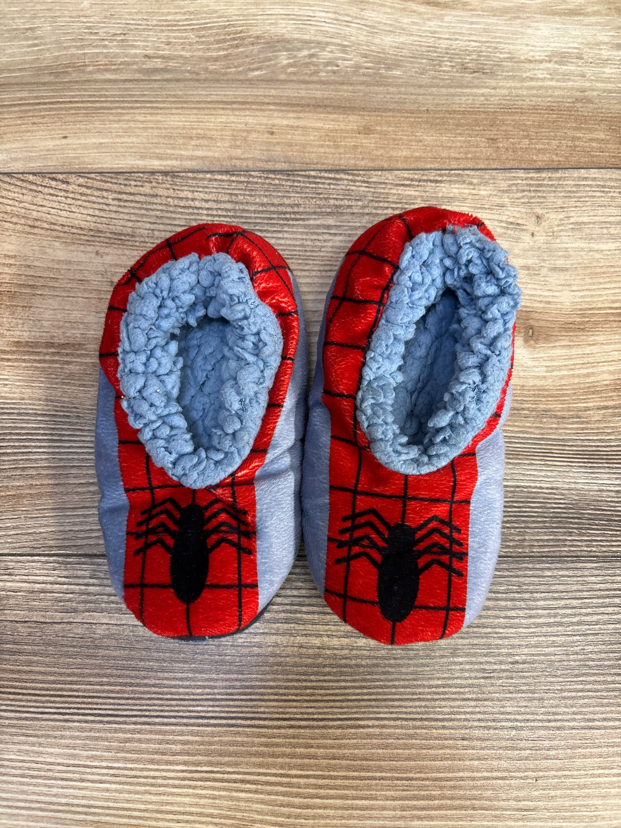Marvel Spiderman Plush Slippers sz 7/8c