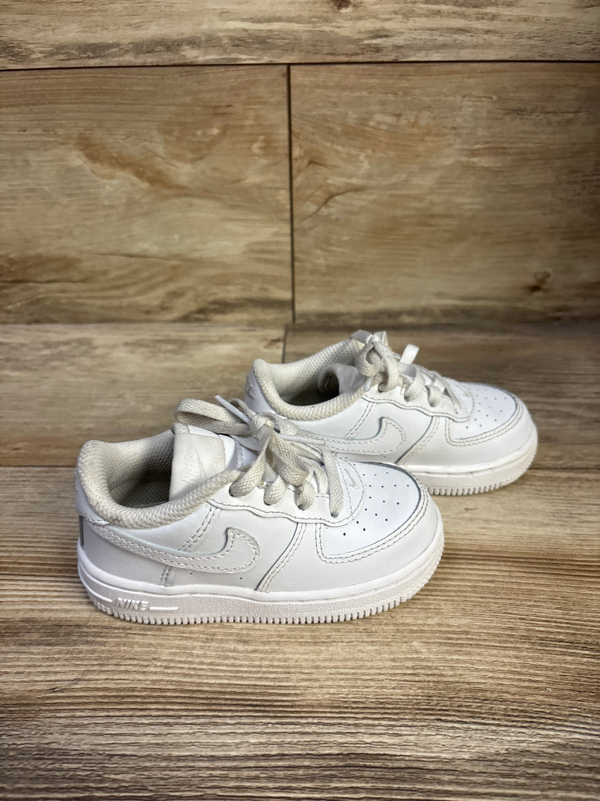 Nike Air Force 1 Low TD 'Triple White' Sneakers sz 7c