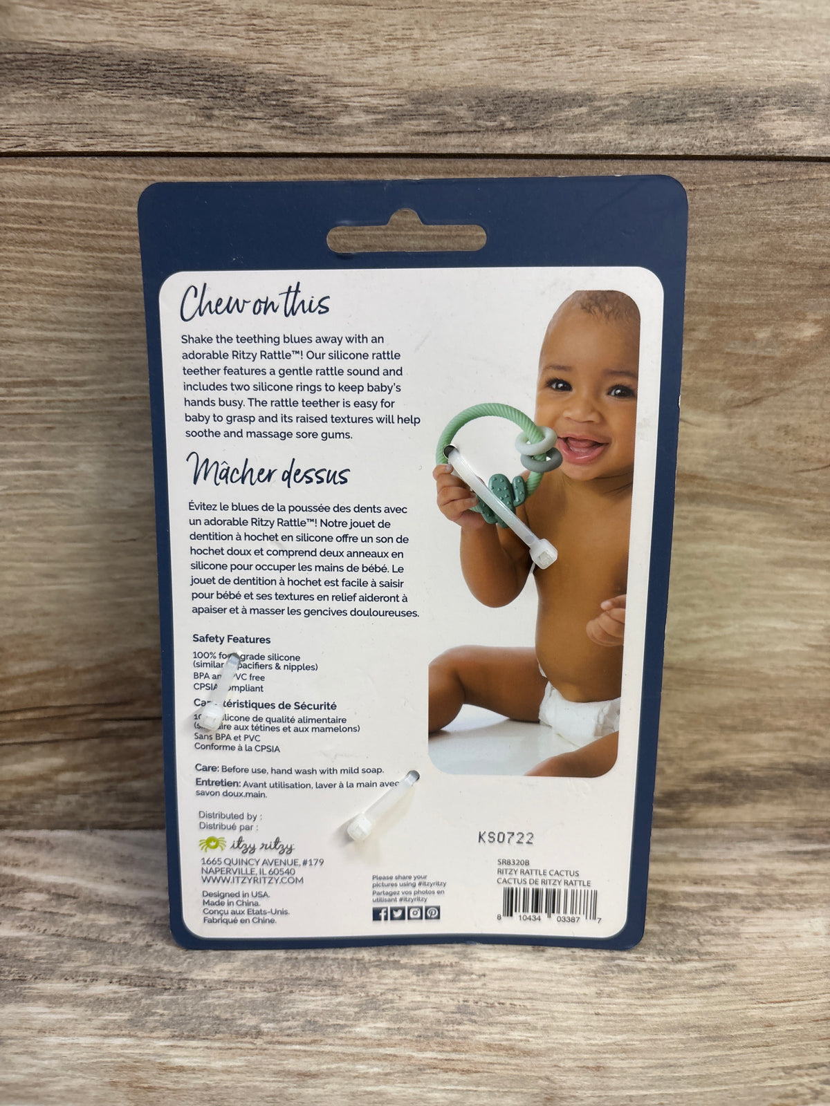 NEW Itzy Ritzy Ritzy Ring Rattle & Teether - Cactus