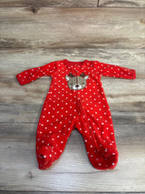 Carter's Reindeer Polka Dot Blanket Sleeper Red sz Newborn