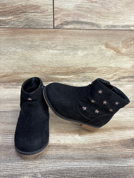Cat & Jack Star Opal Zipper Ankle Boots Black sz 5c - Me n Mommy To Be
