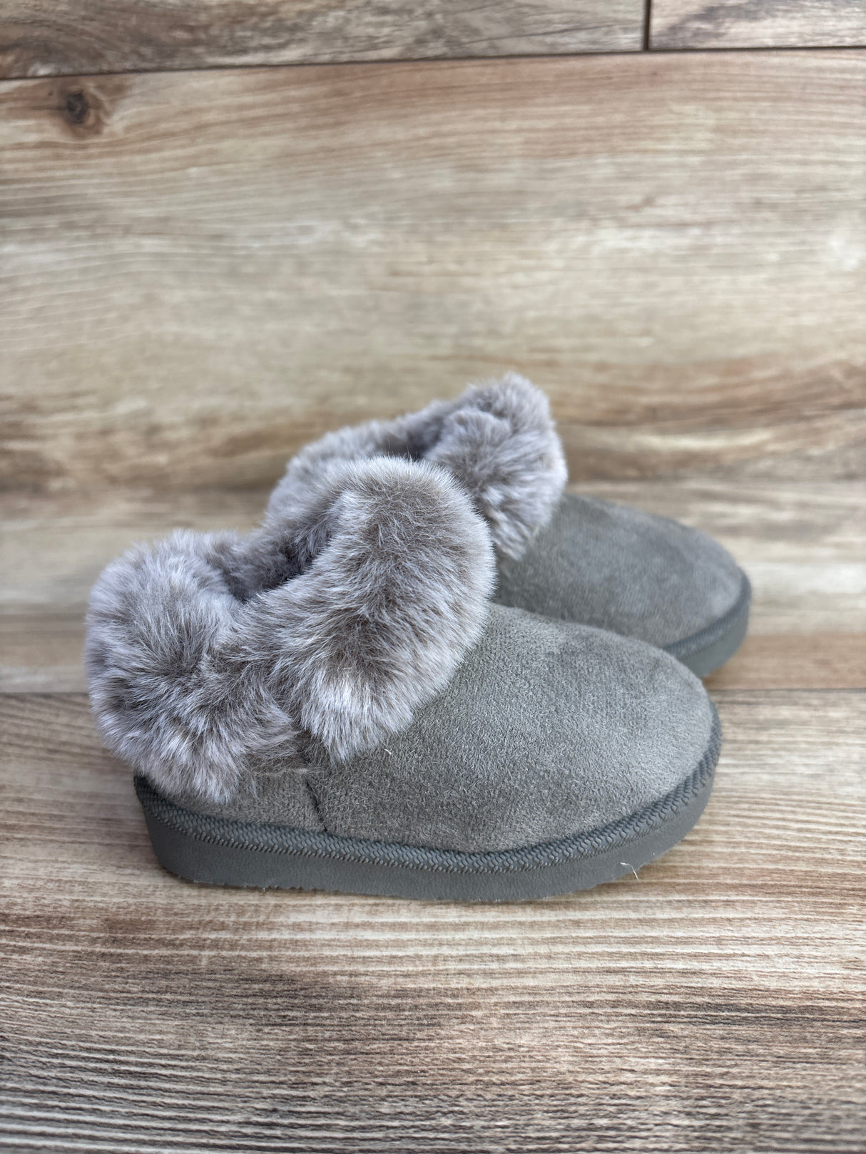 First Steps by Stepping Stones Faux Fur Boots Grey sz 3c