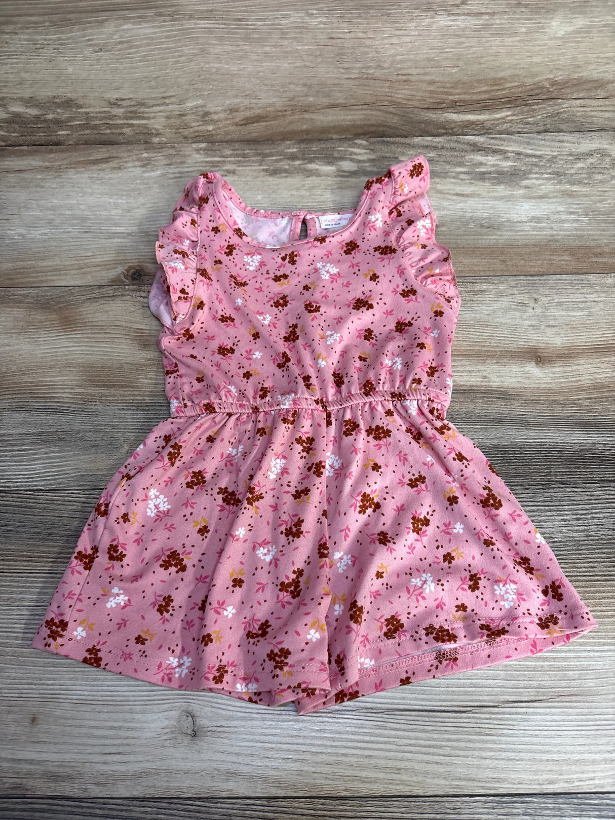 Young Hearts Floral Romper Pink sz 12m