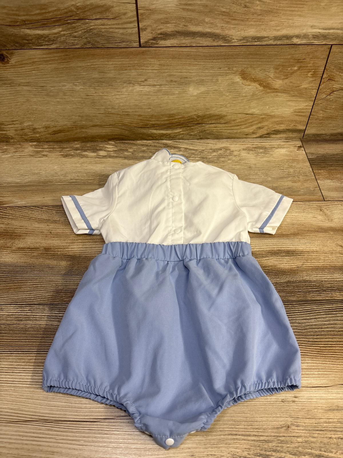 Shein Embroidered Duck Collar Romper White sz 12-18m