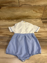 Shein Embroidered Duck Collar Romper White sz 12-18m