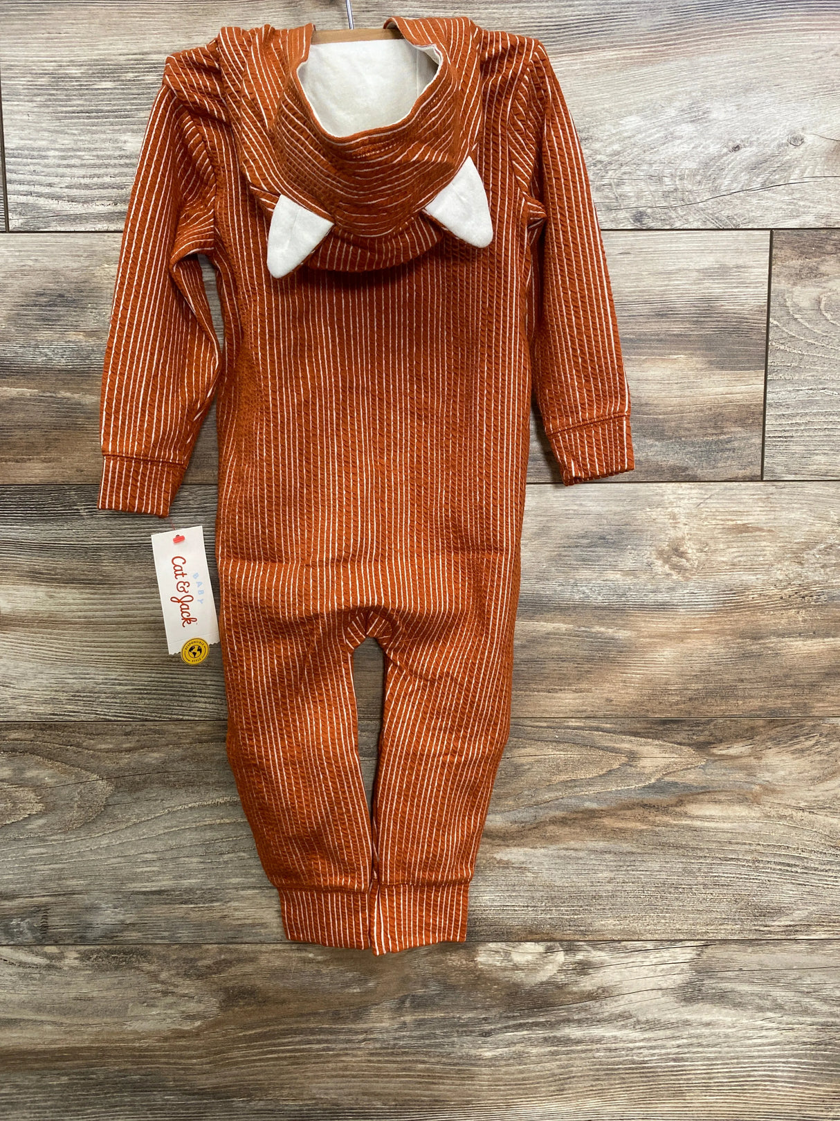 NEW Cat & Jack Textured Hooded Coverall Rust sz 18m
