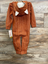 NEW Cat & Jack Textured Hooded Coverall Rust sz 18m