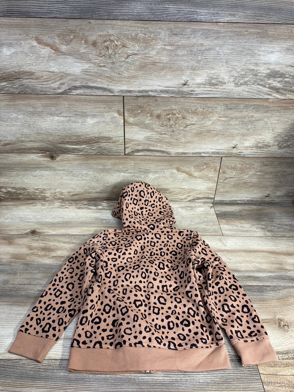 Cat & Jack Leopard Print Full Zip Jacket Brown sz 5T