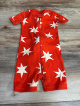 Hanna Andersson 2-Way Zip Shortie Sleeper Starbright on Orange Spice sz 18-24m