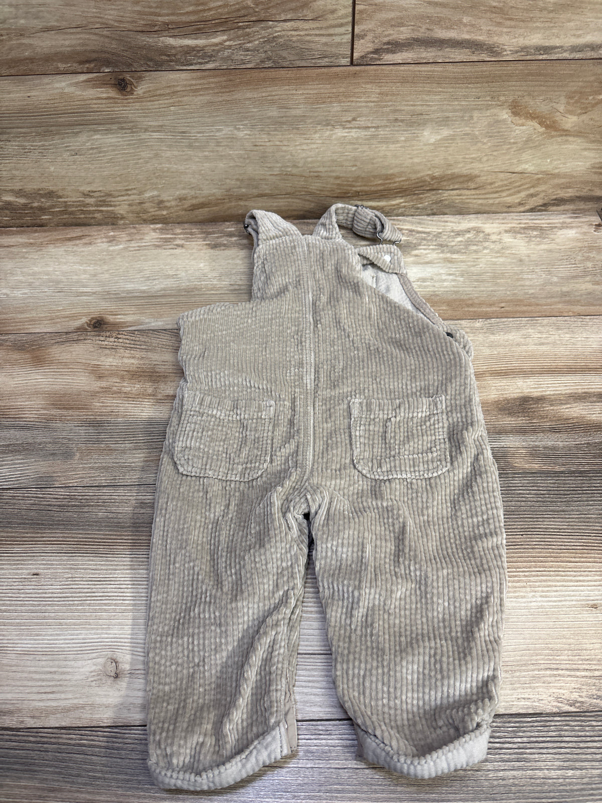 M&S Cotton Corduroy Dungaree Overalls Beige sz 9-12m