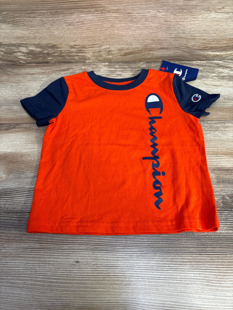 NEW Champion Logo Shirt Orange/Navy sz 3T - Me n Mommy To Be