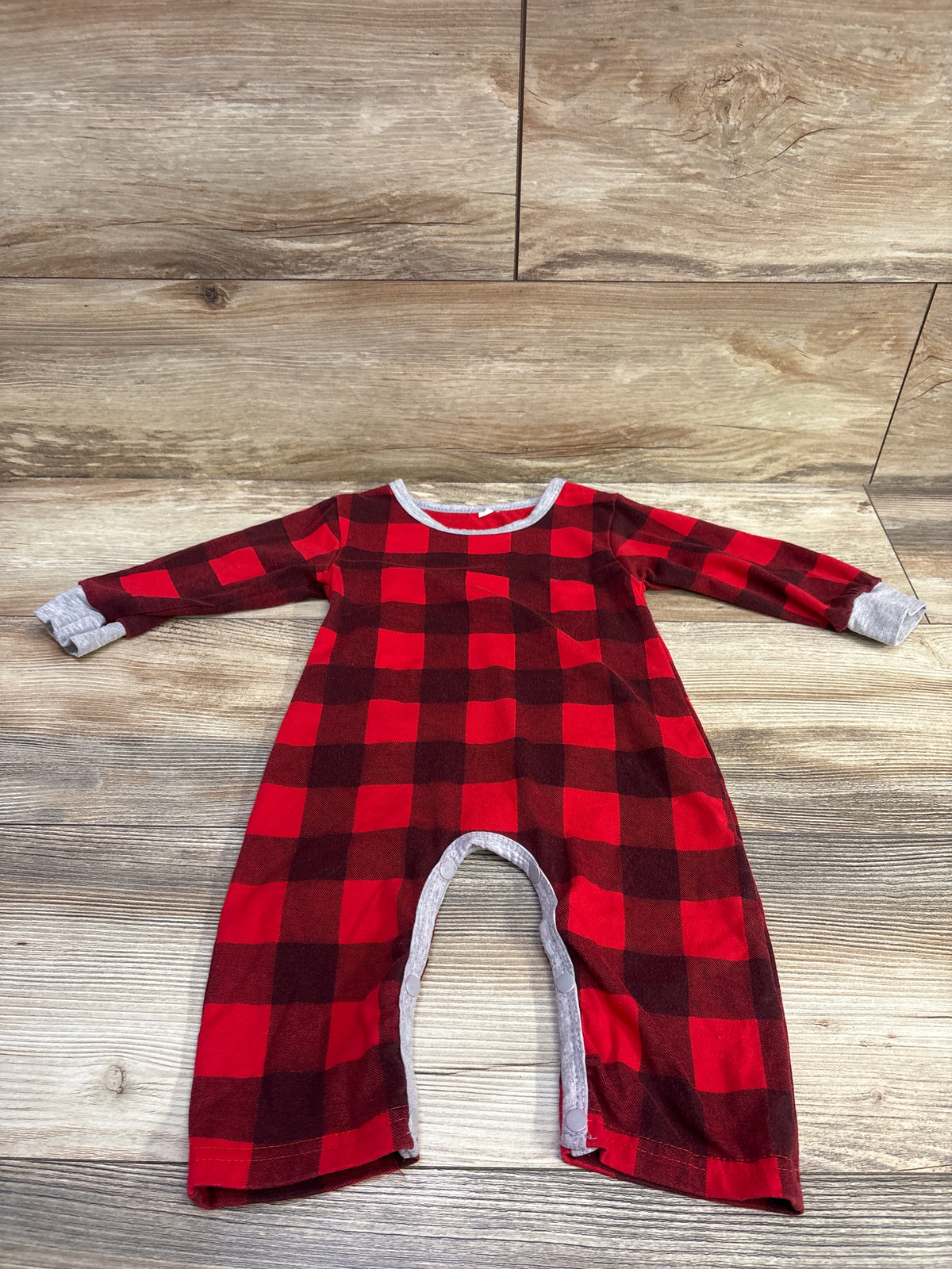 Buffalo Plaid Coverall Red sz 6-9m