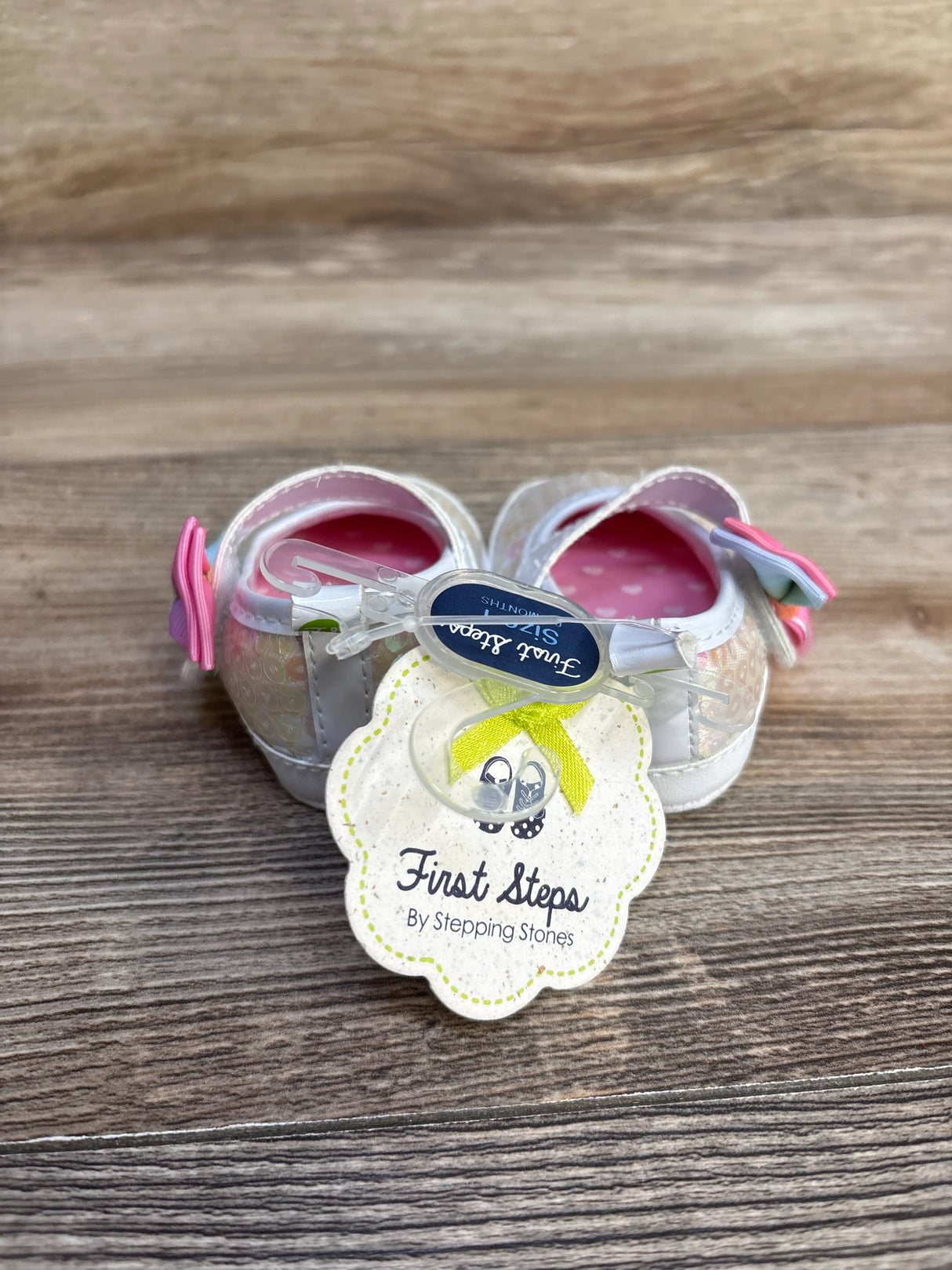 NEW First Steps Pastel Sequin Shoes sz 1c - Me n Mommy To Be