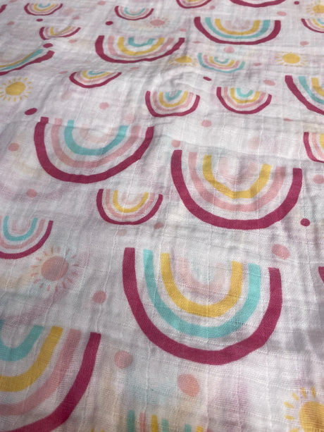 Parent's Choice Muslin Extra Large Swaddle, Rainbow 47" x 47" - Me n Mommy To Be