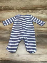 Just One You Striped Sleeper Blue/White sz 3m