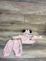 Disney Baby 2pc Minnie Mouse Sweatshirt & Pants Set Pink sz Newborn