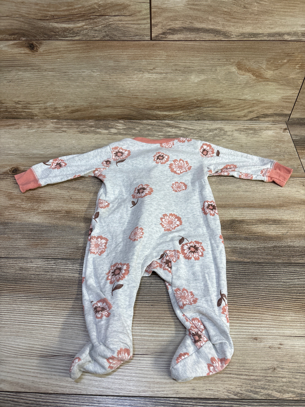Carter's Floral Sleeper Grey sz 3m