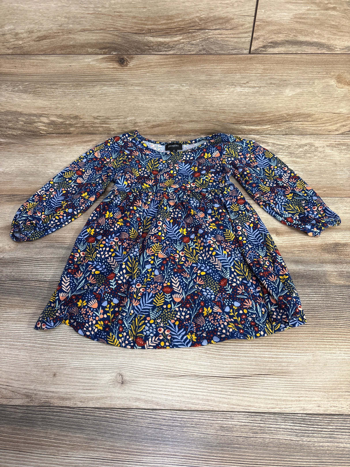 Picapino Floral Dress Blue sz 3T - Me n Mommy To Be