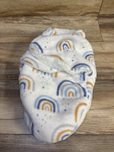 Plush Swaddle Wrap White sz 0-3m
