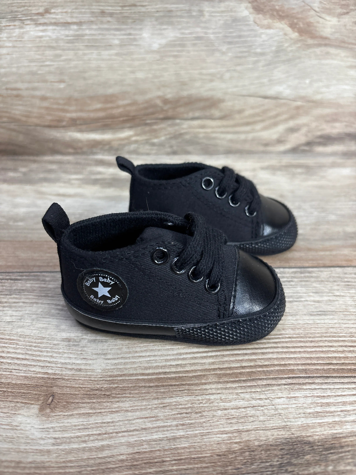 First Steps Canvas Soft Sole Shoes Black 1/2c
