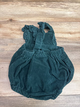 Old Navy Ruffled Corduroy Overall Bubble Romper Green sz 3-6m