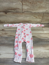 Georgie's Corner Bamboo Hibiscus & Monstera Convertible Sleeper Pink sz 6-12m