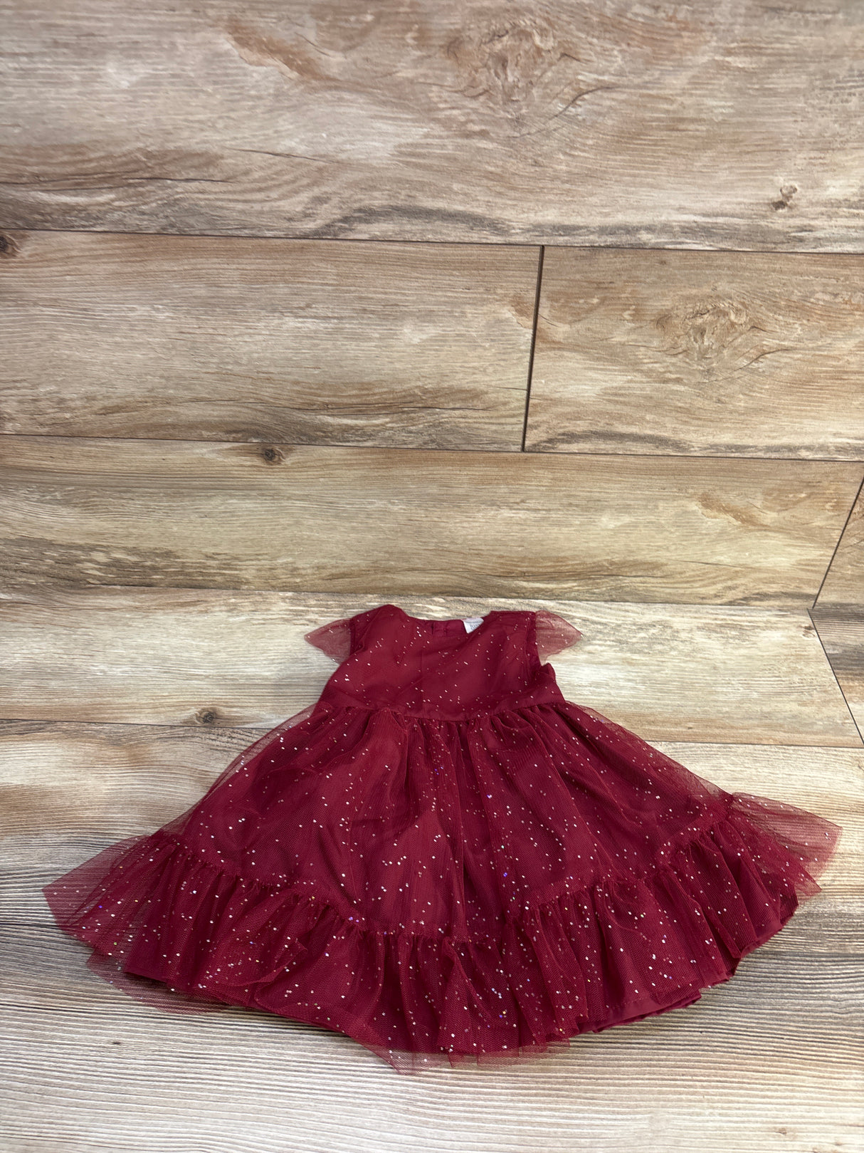 NWOT Just One You 2pc Tulle Dress & Bloomers Set Maroon sz 12m
