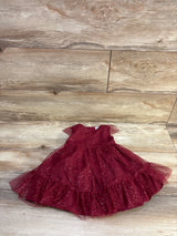 NWOT Just One You 2pc Tulle Dress & Bloomers Set Maroon sz 12m