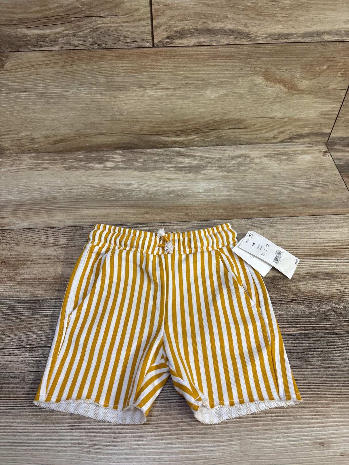 NEW Grayson Mini Striped Drawstring Shorts Yellow sz 12m