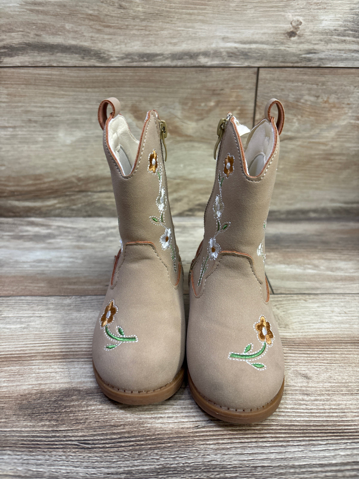 BMCiTYBM Embroidered Western Cowgirl Boots Tan sz 6c