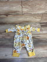 Shein Ruffled Floral Coverall White sz 3m