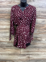 Full Moon Maternity 3/4 Sleeve Top Maroon sz Medium