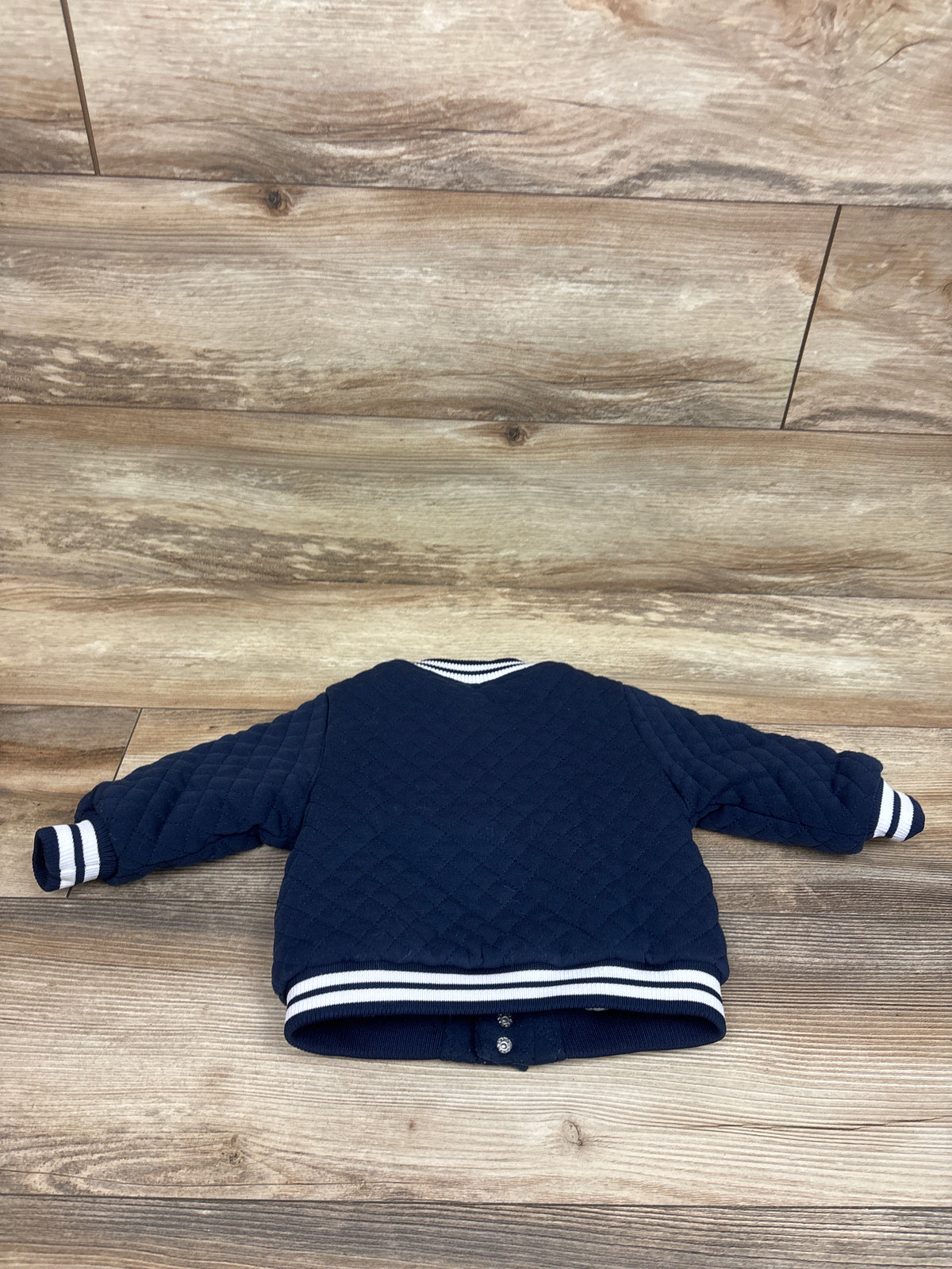 Disney Junior Mickey Mouse Quilted Sherpa Lined Varsity Jacket Navy sz 18m