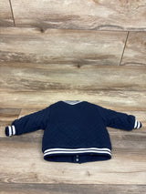 Disney Junior Mickey Mouse Quilted Sherpa Lined Varsity Jacket Navy sz 18m