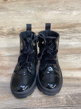 H&M Shiny Lace Up Boots Black sz 7.5c