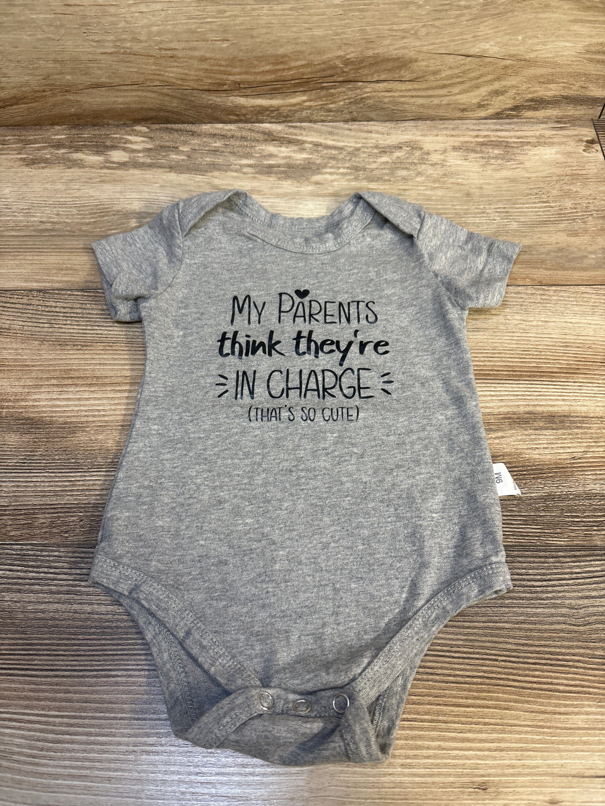 My Parents Think They're In Charge Bodysuit Grey sz 9m