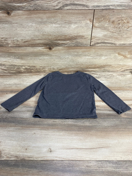 Cat & Jack Long Sleeve Checkered Heart Shirt Grey sz 4T - Me n Mommy To Be